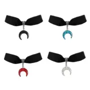 Moon Pendant Necklace with Glow in Dark Adjustable Chain Length,Unique