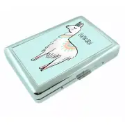 Llamas D1 Silver Metal Cigarette Case RFID Protection Wallet