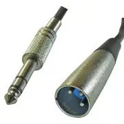 Premium 50 ft foot 3pin XLR MALE to 1/4 TRS STEREO MIC microphone balanced Cable