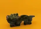 Unakite Feng Shui Pi Xiu Stone Carved Natural Carving Green Pink Mini Fetish Dog