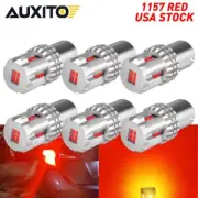 6X AUXITO 1157 7528 Red LED Bright Brake Stop Tail Light Safety Bulbs BAY15D EON (for: Renault)