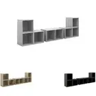 6 Piece TV Cabinet Set Entertainment Centre Chipboard Multi Colours vidaXL