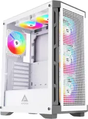Hydra-Wh Hydra Mid Tower Gaming PC Case W/ 6X 120Mm ARGB Fans, 366 RGB Light Mod