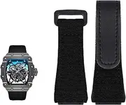 [BANDKIT] Genuine Leather strap, suitable for Richard Mille nylon strap, men RM50/53 screwdriver, four-star or five-star screw head,25mm