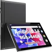 Tablet Android 14, Tablets 10 inch 8GB RAM+ 64GB ROM+ 1TB Expandable Tablet PC, 1280 * 800 IPS Screen, Dual Camera, Powerful Processor, 6000mAh Battery, Bluetooth,WiFi, Google Certified