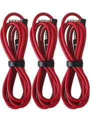 3.5mm 800 AUX Cable Cord for Headphones Solo Beats Studio (3 Packs) (Red)