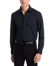 Boss Hank Kent Nylon Stretch Slim Fit Button Down Shirt