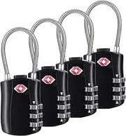 TSA Approved Luggage Combination Locks, T Tersely Combination Travel Padlock Luggage Lock SuitcaseLock with Alloy Body Travel Locks Password Lock for Travel Bag, Suit Case, Lockers, Gym, Bike Locks