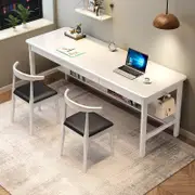 Lynard White Solid Wood Study Desk with Drawers /Rubberwood/Long Study Desk/1.6M/1.8M