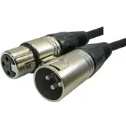 25 ft foot 3pin XLR M/F male to female mic microphone lead cable quality cord