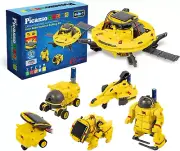 Picassotiles STEM Kids Solar Powered Space Robot Educational Learning Enginee...