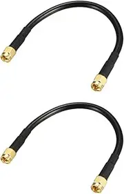 uxcell Antenna Extension Cable SMA Male to SMA Male Coaxial Cable RG58 8 Inch 2pcs