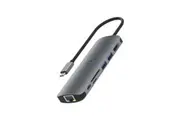 Cygnett CY3319HUBC2 Unite DeskMate USB-C Hub Silver, 100W USB-C PD Pass-through Port, 2x USB