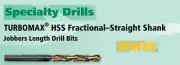 1/16x7/8 HSS TURBO. JOB.L DRILL BITS(SET-9)-IRWIN ITEM NO. 1073104(FT)
