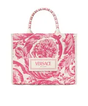Versace Barocco Athena Small Top Handle Bag One size Pink White