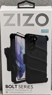 ZIZO BOLT Bundle for Galaxy S22 Plus Case with Screen Protector Kickstand -Black