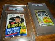 2 LOT 1988 FLEER, 1987 Topps Cello Pack Sealed NOLAN RYAN TOP PSA 9 Mint Low Pop