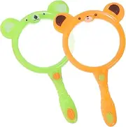 TEHAUX 1set Handheld Magnifying Glass Viewer Reading Tools for Binoculars Magnifying Lens Play Handheld Mini Magnifier Boys Reading Magnifier Kit Abs 2pcs