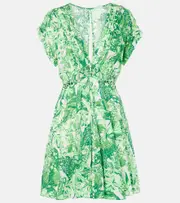 [Poupette St Barth] Poupette St Barth Cecile cutout printed minidress AU 12 green