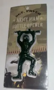 Army Man Bottle Opener Sgt. Pryer / Die Cast Metal / Soda Pop / Beer Bottle *NEW