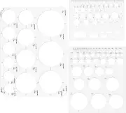 3Pcs White Circle Template for Drafting,3 Size Circle Stencil for Office and Sch