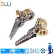2pcs Brass Lock On Tire Inflator Locking Air Chuck Air Hose Attachment 1/4" NPT