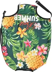 [EXAOMBLE] Portable Suitcase Cover Protector Travel Luggage Wrap with Cartoon Patterns for Business Trips and Home Use Tropical Convenient and Stylish Luggage Protector