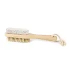 Wood Pumice Stone Foot Massage Brush Feet Exfoliating Remover Scrubber Tool☆