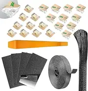 Dash Cam Cable Management Kit – Auto Trim Tool, 20 Clips with 3M Adheisve, 9.8 ft Reusable Cable Ties, 20" Sleeve, Adhesive Foam Sheets, Premium Cleaning Cloth – Vehicle Wire Organizer
