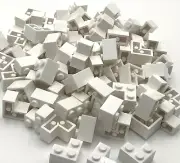 Lego 100 New White Bricks 2 x 2 Corner Building Blocks Pieces