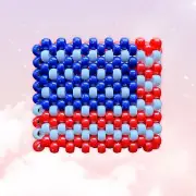 NEW Without Tags Handmade American Flag/4th of July/Independence Day Kandi Cuff
