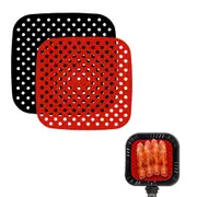 2pack Reusable Silicone Air Fryer Liner Mat Non