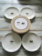 4 RAE DUNN ARTISAN COLLECTION CUPCAKE & CHOCOLATE LAYER CAKE PLATES NIB 2015 HTF