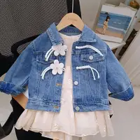 在飛比找ETMall東森購物網優惠-女寶寶洋氣復古牛仔衣童裝