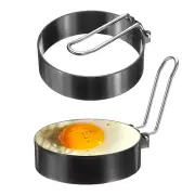 2Pcs Egg Rings 3" Stainless Steel Nonstick Pancake Cooking Ring