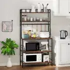 5Tier Kitchen Baker's Rack Utility Storage Shelf Microwave Oven Stand w/ 10Hooks