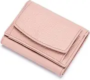 [generic] Stuffdatas Wallet, Leather Blocking Card Holder Organizer Pocket Mini Wallet, Unisex Anti-Credit Card Fraud Folding MiniWallet, Mini FoldableWallet for Women with Coin Pouch, Easy to Carry (1 Pink)