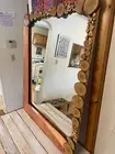 Large Rustic Live Edge, wood slice Bedroom Mirror
