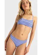 [Roxy] Party Wave Moderate Bikini Bottom in Dazzling Blue