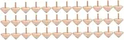 SAFIGLE 36 Pcs Wooden Top Wood Blank Tops Kids Toy Peg- UFO Tops DIY Tops DIY Tops Unfinished Tops Wooden Gyroscope Tops Wood Color Preschool Small Top