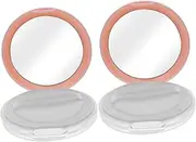 Homoyoyo 2pcs Ultra Thin Makeup Powder Case Leakproof Travel Cosmetic Container Makeup Storage Organizer