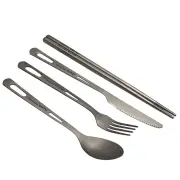 Tableware Portable Titanium Utensils Set Ultralight Outdoor Knife Fork Spoon Cutlery Travel Camping Dinnerware Set