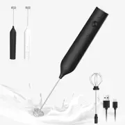 Powerful Electric Milk Frother Set, Rechargeable Drink Blender with Wand and Egg