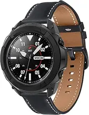 Intended for Samsung Galaxy Watch 3 Case 41mm/45mm, Full Edge Case with Bezel Ring Protector Cover Case Frame Intended for Galaxy Watch 3 SM-R850/SM-R840 (Black, Watch3 41mm)