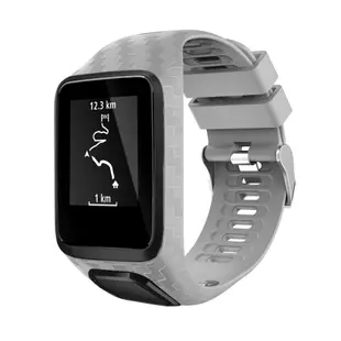 【現貨】tomtom runner2/3錶帶 tomtom智能錶帶鐳雕紋替換錶帶tomtom runner2/3矽膠腕帶