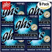 5-PACK GHS CR-GBM Sub Zero Boomers Medium Electric Guitar Strings 11-50