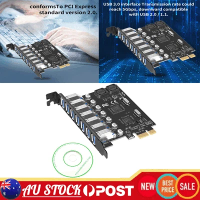 7 Ports PCIE Express Expansion Card PCI-E to USB3.0 Hub Board Extension Adapter