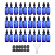 30ml Spray Bottles 48pcs Mist Stream Sprayer with Funnel and Labels Black Blue