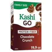 Kashi GO Breakfast Cereal, Vegan Protein Chocolate Crunch, 19.9oz Box (1 Box)