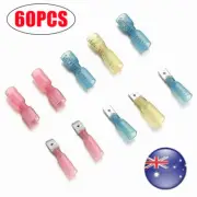 60PCS Heat Shrink Male & Female Spade Connectors Electrical Wire Crimp Terminals